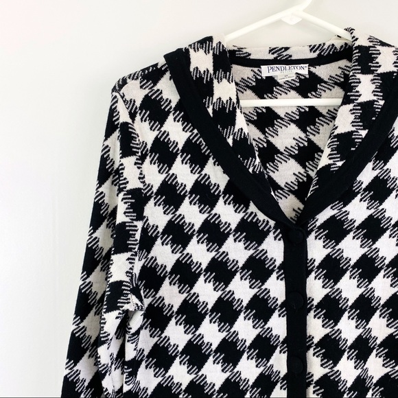 NAME YOUR PRICE Pendleton Houndstooth Cardigan - Picture 2 of 8